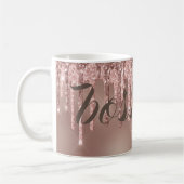 Roos Gold Glitter Drips Boss Lady Koffiemok (Links)