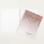 Roos Gold Glitter Drips Elegant Heart Script 2021 Planner (Display)