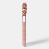 Roos Gold Glitter Drips Glam Girly Signature Case-Mate iPhone Case (Achterkant / Rechts)