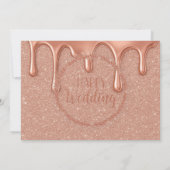 Roos Gold Glitter & Drips repetitie diner Kaart (Achterkant)