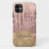 Roos Gold Glitter Drips Roos Gold en Gold Stripes