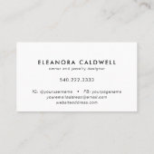 Roos Gold Glitter Drips Sieraden Designer Monogram Visitekaartje (Achterkant)