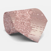 Roos Gold Glitter Drips Stropdas (Opgerold)