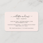 Roos Gold Glitter Drips Typografie Nail Artist Visitekaartje (Achterkant)