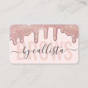 Roos Gold Glitter Drips Typografie Wenkbrauw Artie Visitekaartje