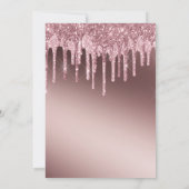 Roos Gold Glitter Drips Verrassingspensioen Kaart (Achterkant)