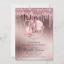 Roos Gold Glitter Drips Verrassingspensioen