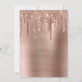 Roos Gold Glitter Drivers en Ombre Folie Birthday Kaart (Achterkant)