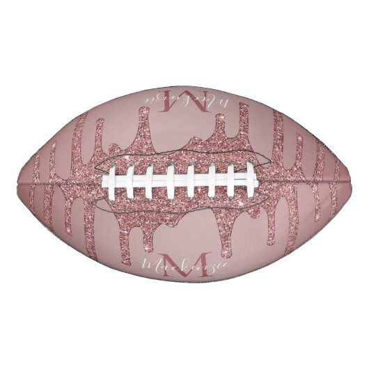 Roos Gold Glitter Drivers Monogram American Football (Voorkant)