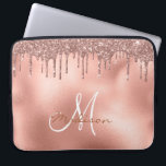 Roos Gold Glitter Drivers Monogram Laptop Sleeve<br><div class="desc">Dit ontwerp kan op het gebied worden gepersonaliseerd dat door de foto en/of tekst te veranderen wordt verstrekt. Of het kan worden aangepast door te klikken deze Sjabloon personaliseert en dan de klik te kiezen om verdere optie aan te passen en de kleur van de achtergrond te schrappen of te...</div>