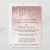 Roos Gold Glitter Drivers voor Spaanse weddenschap Kaart (Voorkant)