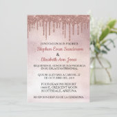 Roos Gold Glitter Drivers voor Spaanse weddenschap Kaart (Staand voorkant)