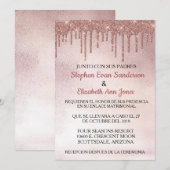 Roos Gold Glitter Drivers voor Spaanse weddenschap Kaart (Voorkant / Achterkant)