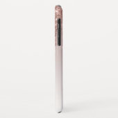 Roos Gold Glitter Driving Sparkle Monogram Script Case-Mate iPhone Case (Achterkant/links)