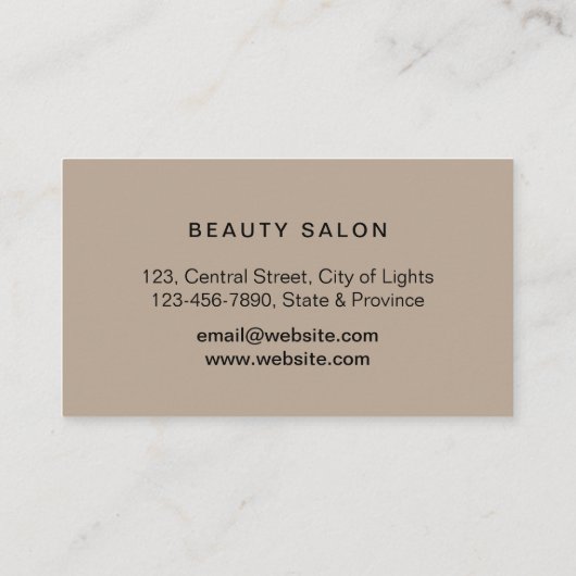 Roos Gold Glitter Druppelende Lippen Make-up Artie Visitekaartje (Achterkant)