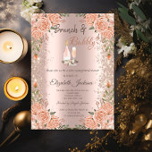 Roos Gold Glitter Dust Brunch Roos Vrijgezellenfee Kaart
