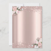 Roos Gold Glitter Dust Brunch Vrijgezellenfeest Kaart (Achterkant)