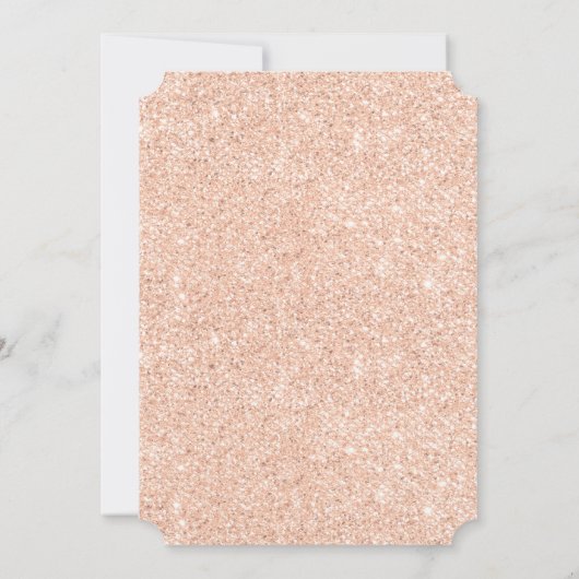 Roos Gold Glitter Dusty Blue Blush Floral Shower Kaart (Achterkant)