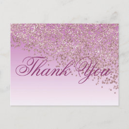 Roos Gold Glitter Dusty Pink Shades Hartelijk dank Briefkaart