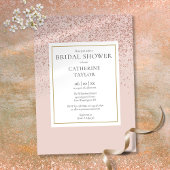 Roos Gold Glitter Elegant Gold Vrijgezellenfeest Kaart