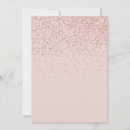 Roos Gold Glitter Elegant Gold Vrijgezellenfeest Kaart (Achterkant)