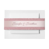 Roos Gold Glitter Elegant Handgeschreven Script-te Uitnodigingen Wikkel (Voorkant Voorbeeld)