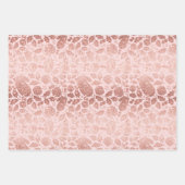 Roos Gold Glitter Elegant Kerstcadeau Inpakpapier Vel (Voorkant 3)