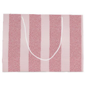 Roos Gold Glitter Elegant Moderne Sjabloon Trendy Groot Cadeauzakje (Achterkant)