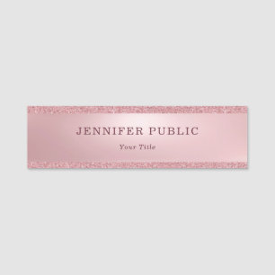 Roos Gold Glitter Elegant Professional Modern Naamplaatje