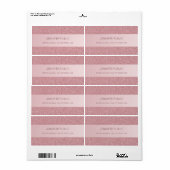 Roos Gold Glitter Elegant Trendy Sjabloon Verzendi Etiket (Full Sheet)