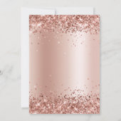 Roos Gold Glitter en Blush Gradiënt Kaart (Achterkant)