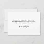 Roos Gold Glitter en Folie 50e verjaardag Bedankkaart (Achterkant)