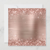 Roos Gold Glitter en Folie Glam 40e verjaardag Kaart (Achterkant)