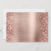 Roos Gold Glitter en Folie Moederdag Brunch Kaart (Achterkant)