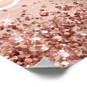 Roos Gold Glitter en Folie Sweet 16 Welkom Poster (Hoek)