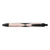 Roos Gold Glitter en Glamour Zwarte Inkt Pen (Achterkant)