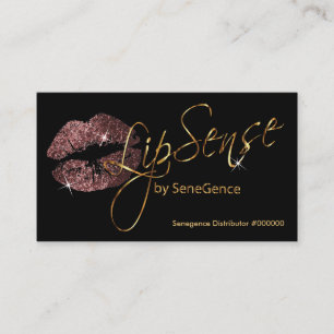 Roos Gold Glitter en Gold Lips Visitekaartje