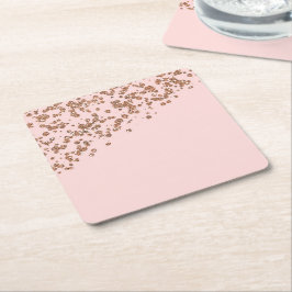 Roos Gold Glitter en roze Onderzetters