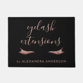 Roos Gold Glitter en Sparkle Eyelash Extension Deurmat (Voorkant)
