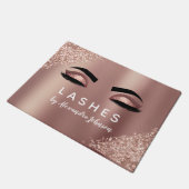 Roos Gold Glitter en Sparkle Eyelash Extension Deurmat (Schuin)