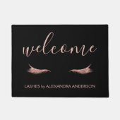 Roos Gold Glitter en Sparkle Eyelash Extension Deurmat (Voorkant)