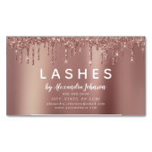Roos Gold Glitter en Sparkle Eyelash Extension Magnetisch Visitekaartje