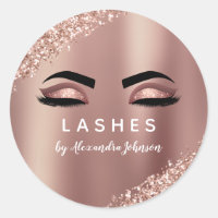 Roos Gold Glitter en Sparkle Eyelash Extension
