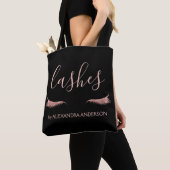 Roos Gold Glitter en Sparkle Eyelash Extension Tote Bag (Dichtbij)