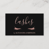 Roos Gold Glitter en Sparkle Eyelash Extension Visitekaartje (Voorkant)