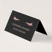 Roos Gold Glitter en Sparkle Eyelash Extension Visitekaartje (Voorkant)
