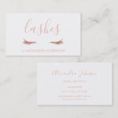 Roos Gold Glitter en Sparkle Eyelash Extension Visitekaartje (Voorkant / Achterkant)