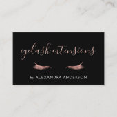 Roos Gold Glitter en Sparkle Eyelash Extension Visitekaartje (Voorkant)
