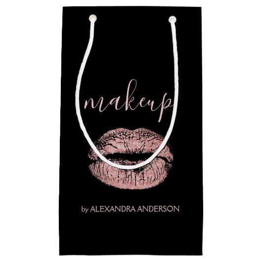 Roos Gold Glitter en Sparkle Lipstick Makeup Klein Cadeauzakje (Voorkant)