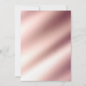 Roos Gold Glitter en Sring Lights Vrijgezellenfees Kaart (Achterkant)